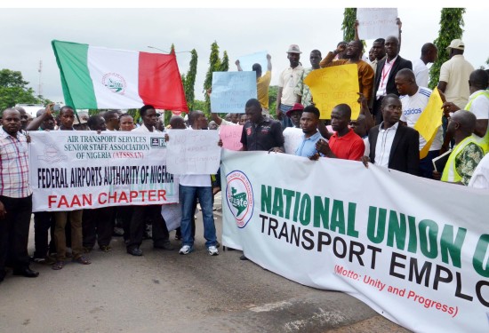 Aviation workers protest over non-involvement in planned concession of airports