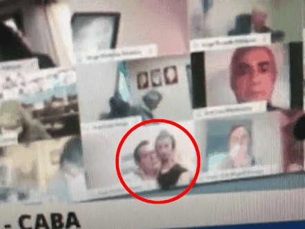 Argentine lawmaker suspended after kissing woman’s breast during virtual session‎