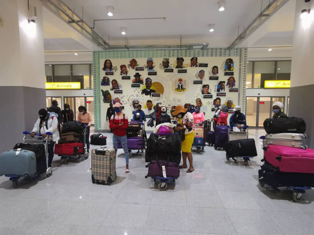 27 Stranded Nigeria Ladies return from Lebanon