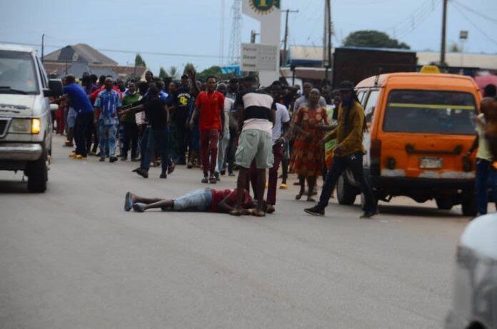 Edo Election: Jubilant Obaseki supporter falls from speeding vehicle