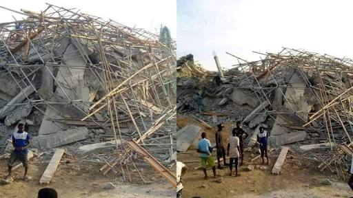 Asaba building collapse claims one life, injures 4 others