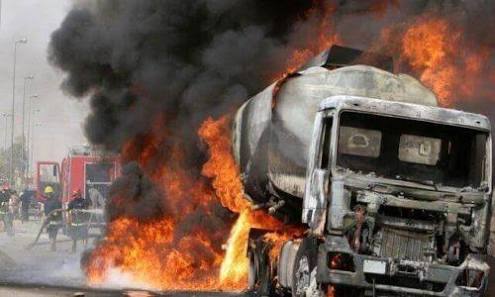 Two vehicles razed as fire guts fuel tanker in Lagos