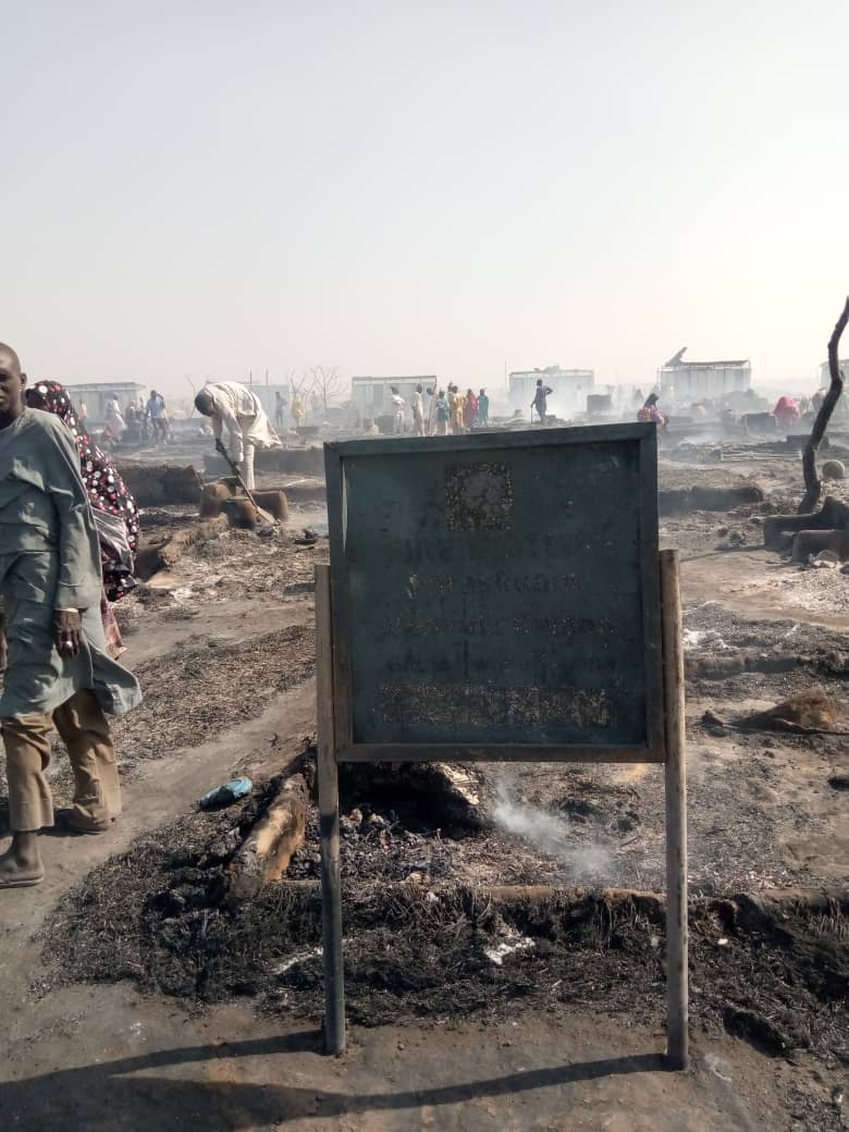 IDP camps destroyed by fire in Borno